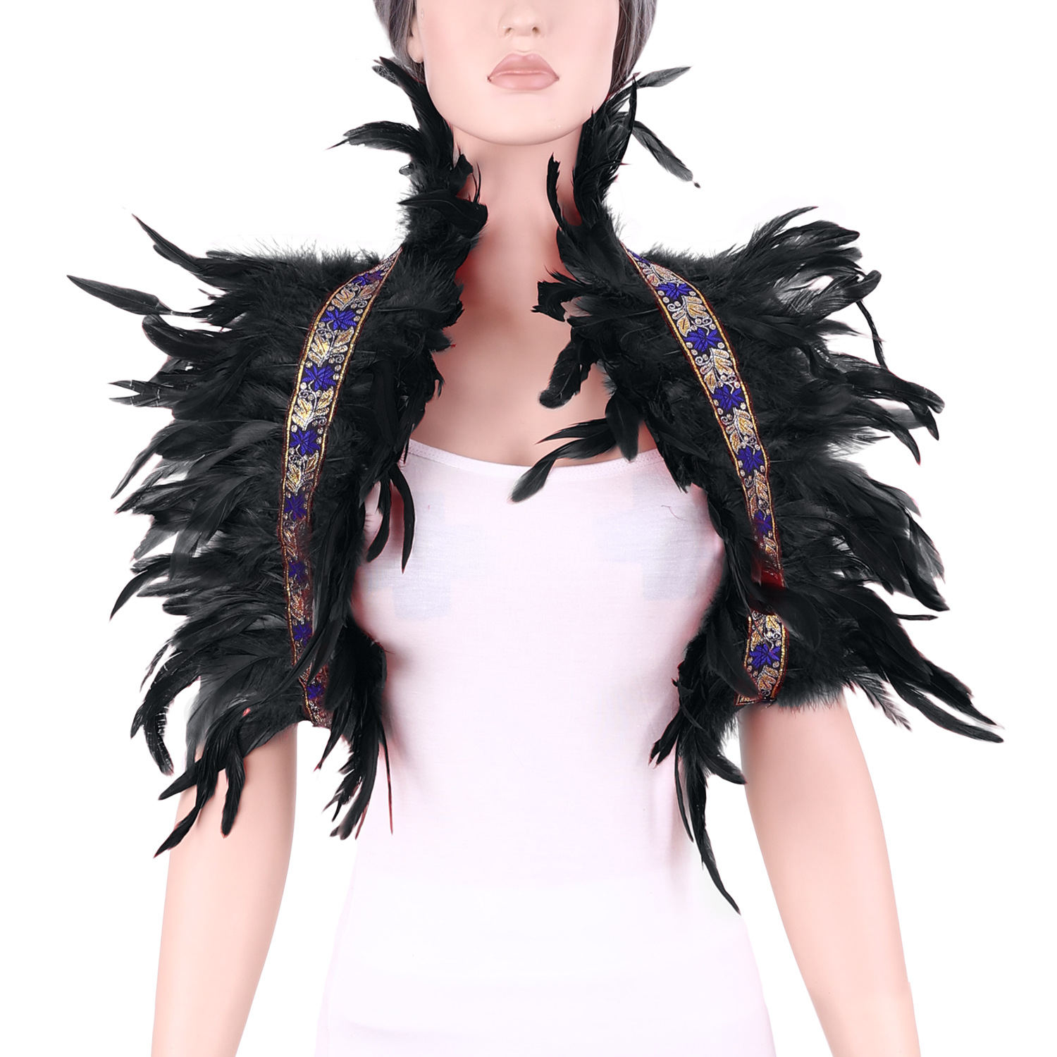 Directo DE FÁBRICA DE Amazon de suministro transfronterizo Festival bola del partido Chaleco de plumas mantón ropa del Cabo