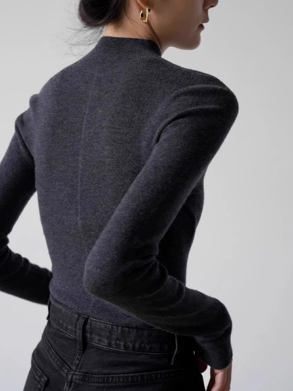 Красивый цветной вязанный осенний свитер по фигуре, slim fit