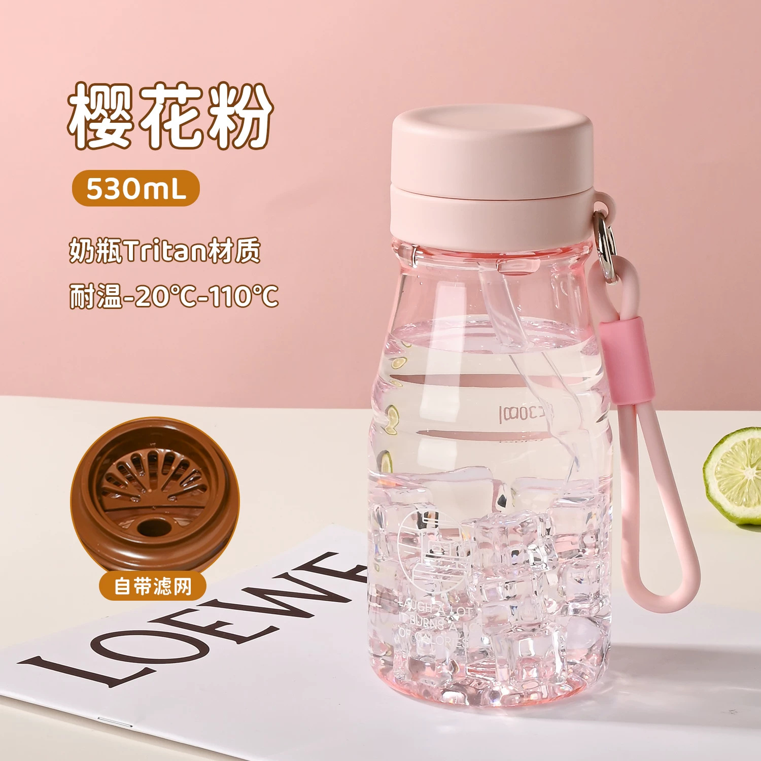 Taza de leche Tritan de alto valor facial taza de paja de té especial para estudiantes de verano taza de agua portátil resistente a altas temperaturas