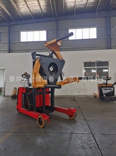 Electric tire clamping truck stacking high truck rotating overturning cylindrical disc