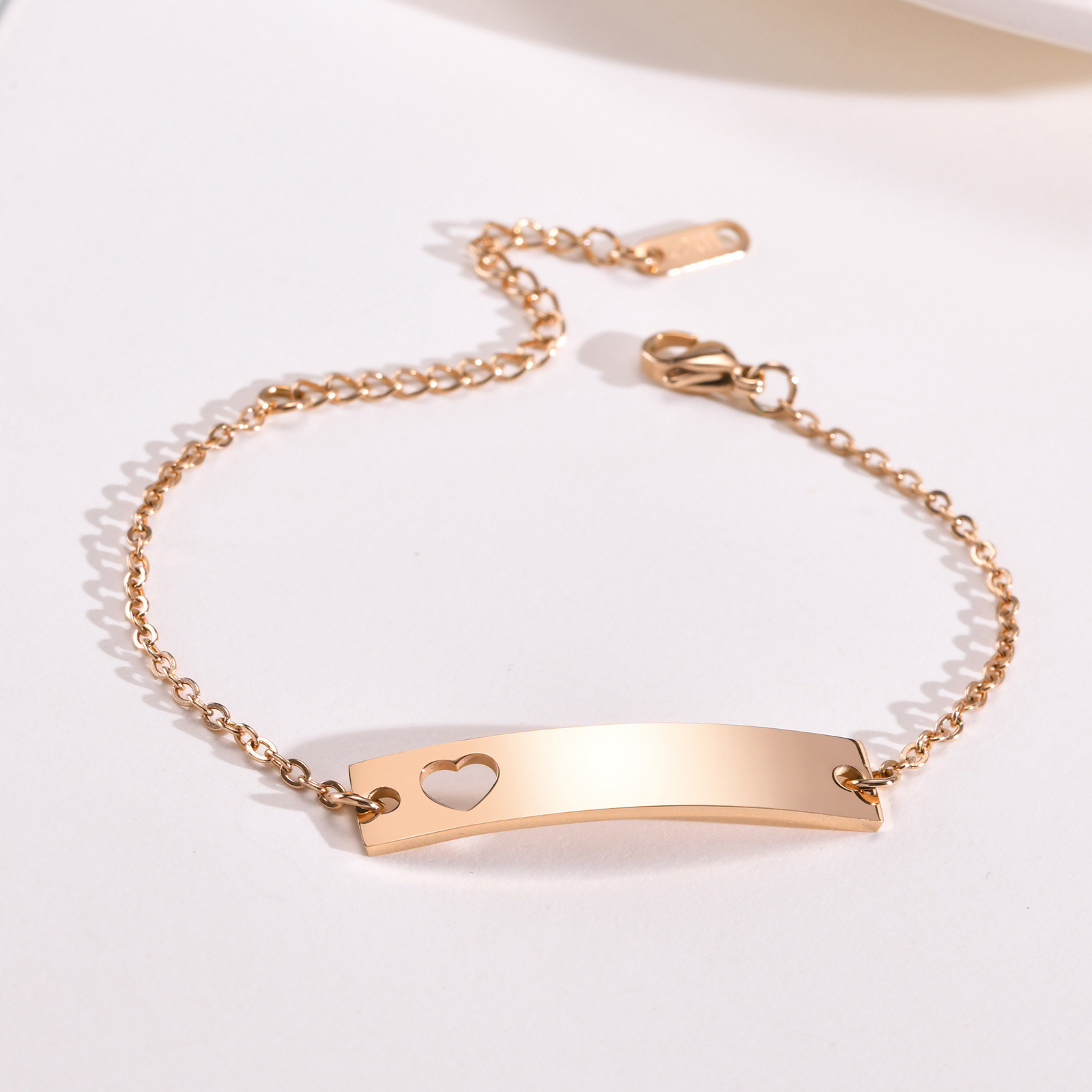 Fashion Heart Shape Stainless Steel Plating Bracelets 1 Piece