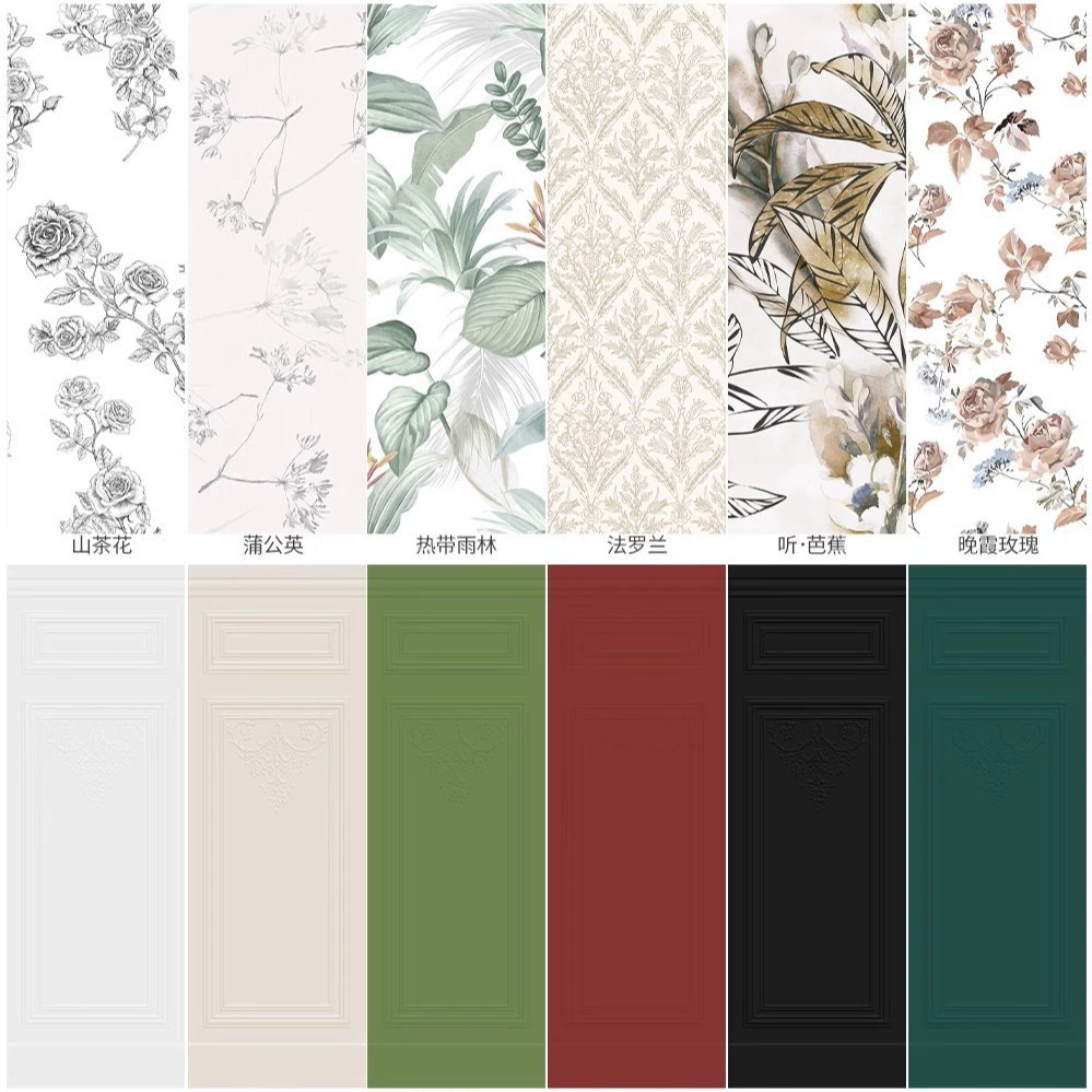 Имитация обоев, французская настенная панель, глазурованная плитка, молочно-белая плитка для ванной комнаты, настенная плитка для ванной комнаты, цветочная плитка 400x1200