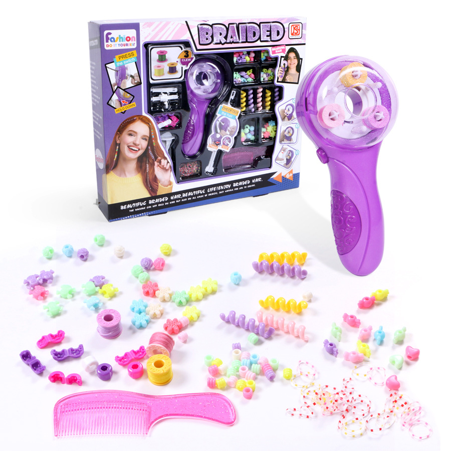 Dispositivo de trenzado de cabello eléctrico para niños juguete niña trenza maquillaje joyería rhinestone regalo perezoso herramienta de trenzado de cabello automático