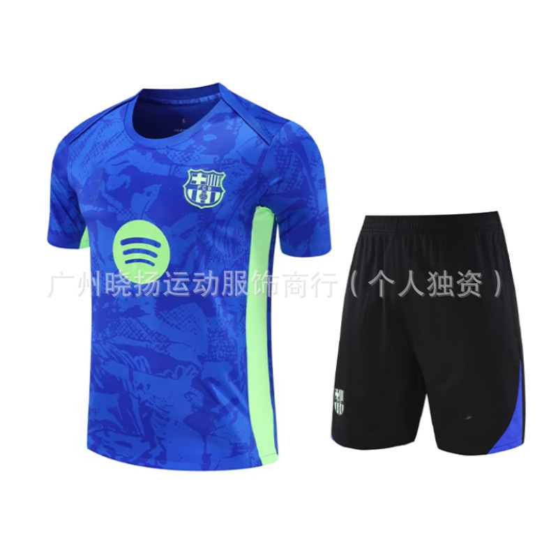 工場直販 新型 バルセロナ スポーツトレーニングウェア サッカーユニフォームセット メンズ サッカーユニフォーム 卸売 通気性|undefined
