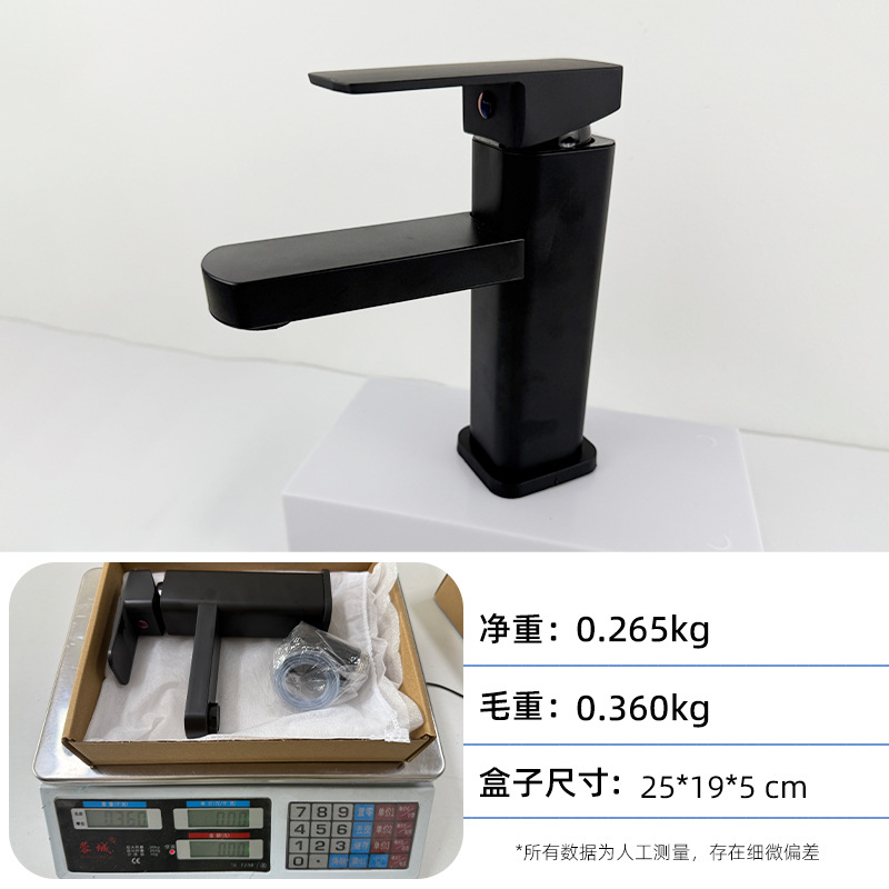 Grifo cuadrado de un solo orificio para lavabo de baño, de doble uso para agua fría y caliente, para lavabo de encimera, grifo artístico para lavabo.