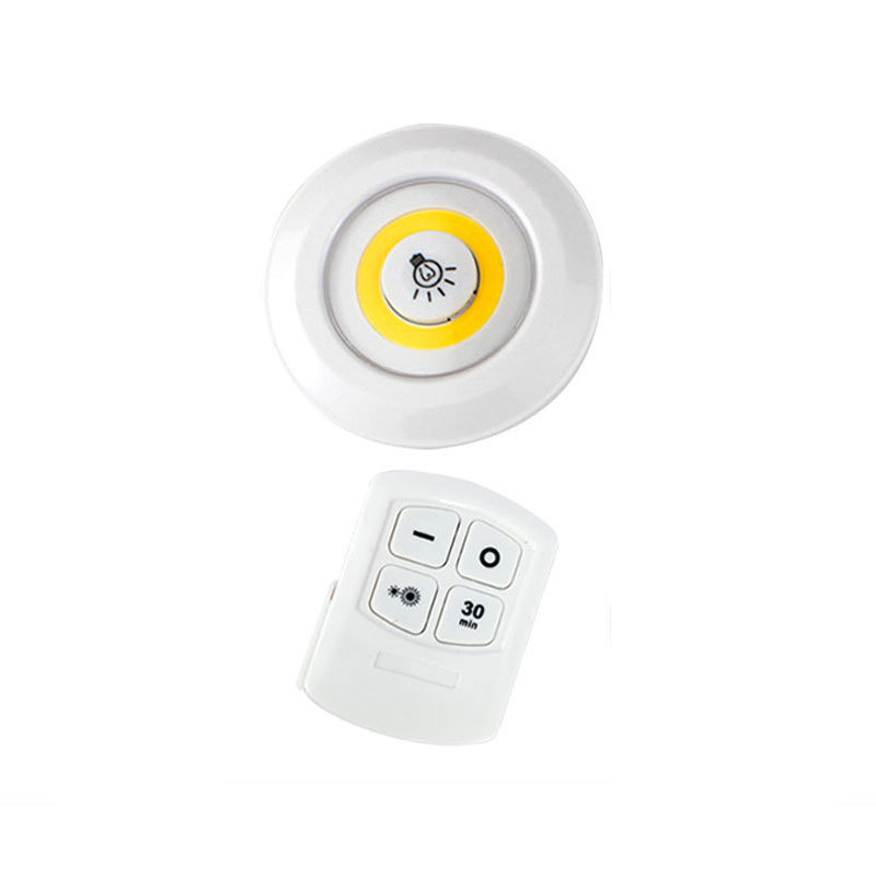 Φωτιστικό LED COB κάτω από το ντουλάπι Φως νυχτερινό φως Ασύρματο τηλεχειριστήριο με ρυθμιζόμενο φωτιστικό ντουλάπας 3W Super Bright Φωτισμός ντουλάπας_voghion.com