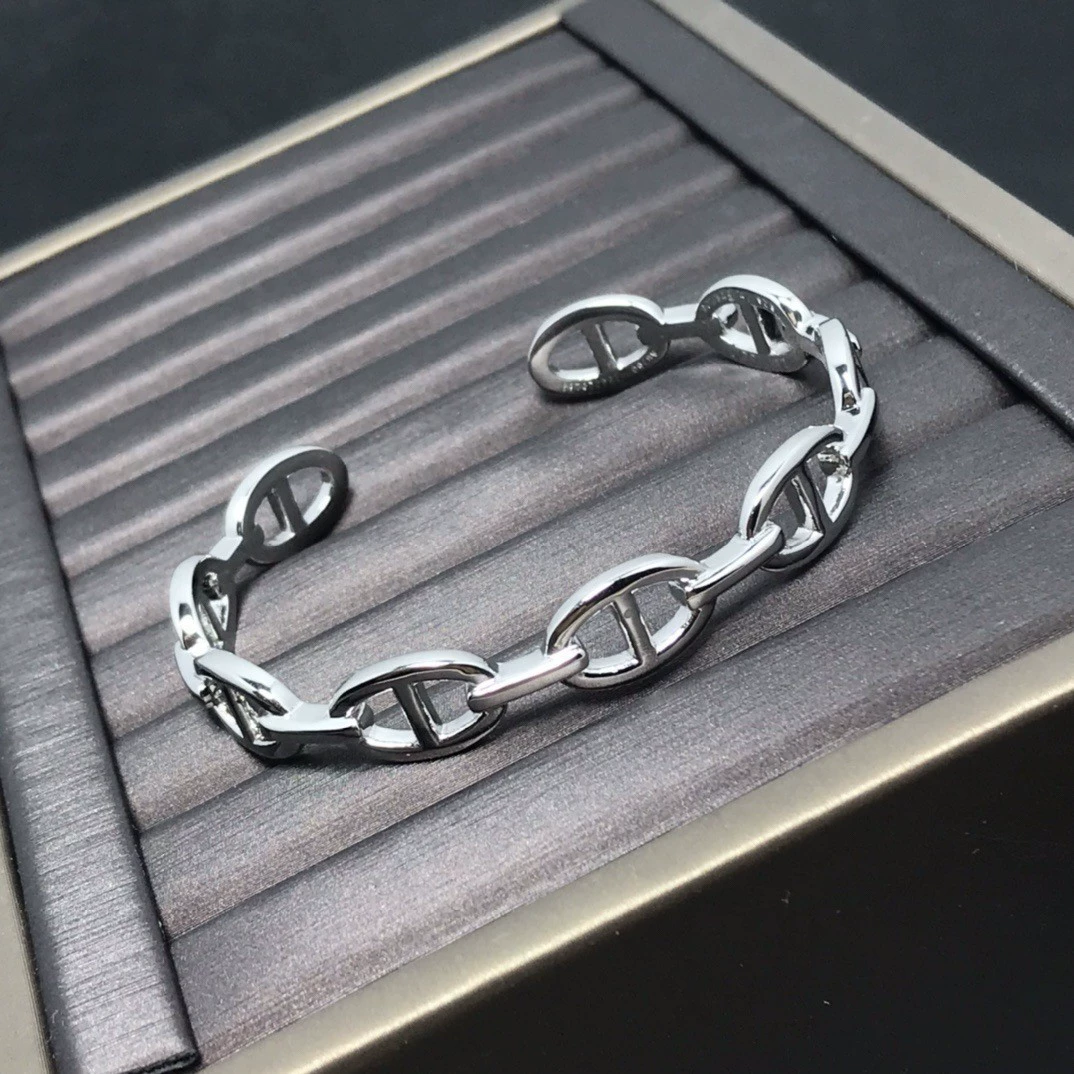 Браслет Star‑link, посеребление розовое золото 18k, варианты с pave-бриллиантами или полностью упрочнённым рисунком, вес 0.002 кг