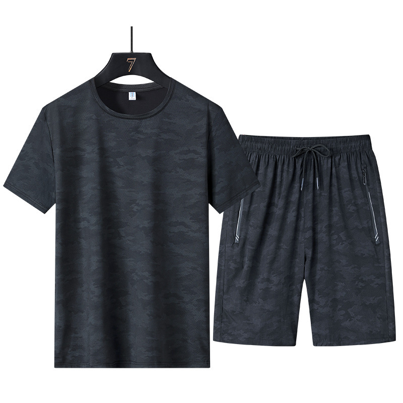 Verano nuevo estilo camiseta de secado rápido pareja manga corta running yoga fitness deportes sueltos seda de hielo traje transpirable