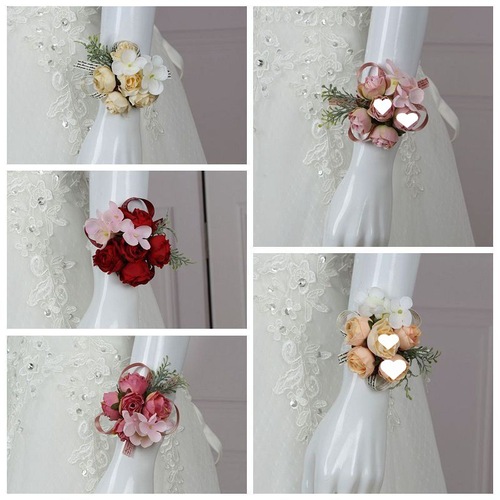 Full set of corsage for wedding, sister's hand flower for wedding, Korean style bride and groom's hand flower, business meeting with note