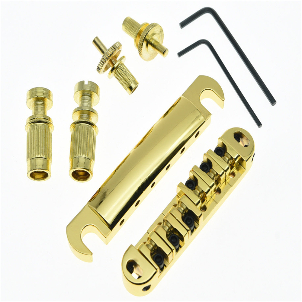 Factory wholesale full set golden ball Roller Roller Electric Guitar Bridge Tailpiece Electric Guitar Strings