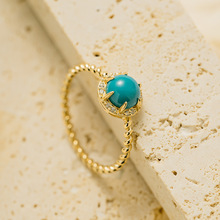 ��14K���ָŮ������צ��Ƕ����ʯ����ʳָ��ƽ��鱦����30822