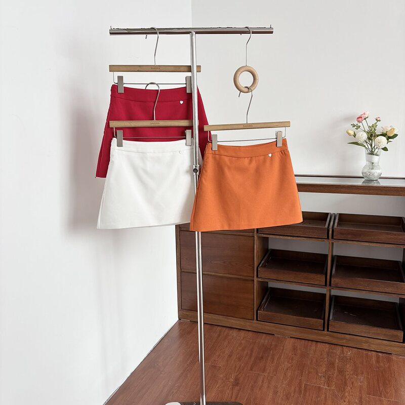 2026 Summer New Korean Style Retro Dopamine Temperament Versatile Commuter A-Line Skirt for Women Trendy
