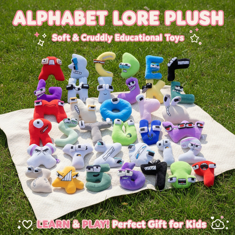 In-Stock Cross-Border Hot-Selling Alphabet Lore Letter Plush Toy Pillow Letter Doll Plushie