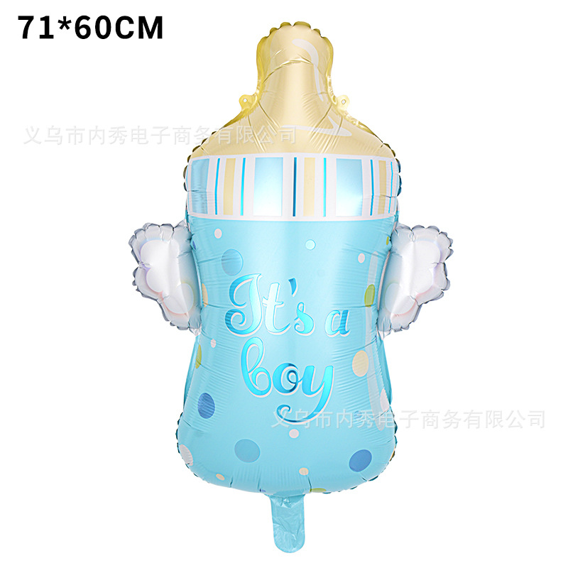 Chupete grande de forma especial bebé película de aluminio globo biberón diseño de cumpleaños del bebé decoración sexo revelar muñeca globo
