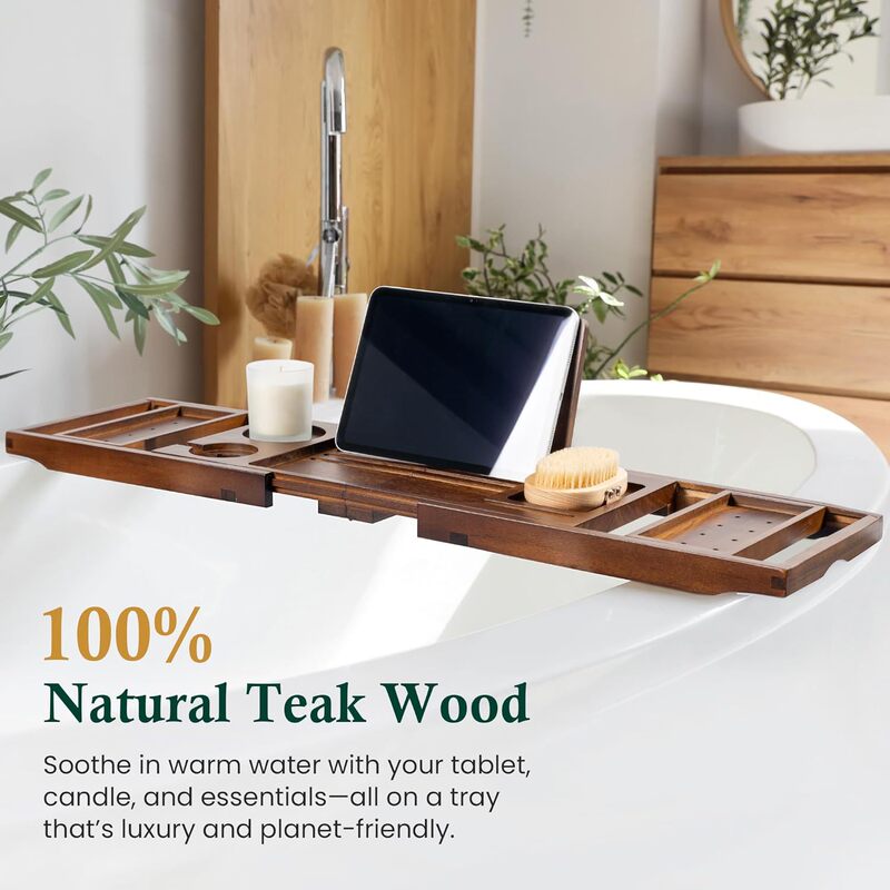 Cross-Border Supply of Retractable Bathtub Racks, Solid Wood Bath Trays, Multi-Functional Bathroom Storage Racks, Direct Supply from Manufacturers Cross-Border Supply of Retractable Bathtub Racks, Solid Wood Bath Trays, Multi-Functional Bathroom Storage Racks, Direct Supply from Manufacturers