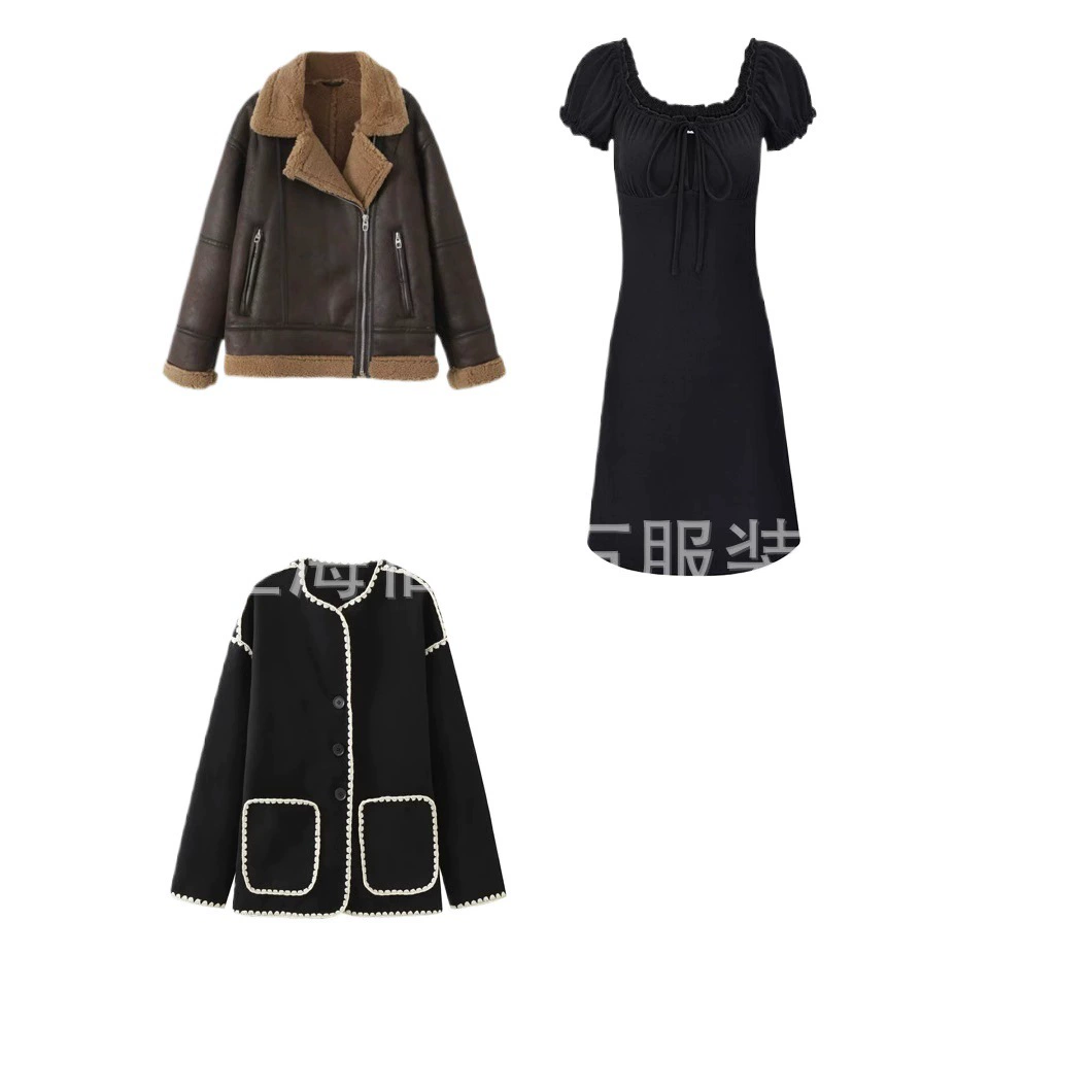 Женская оптовая продажа Женское платье пальто кожаные брюки товары для печати