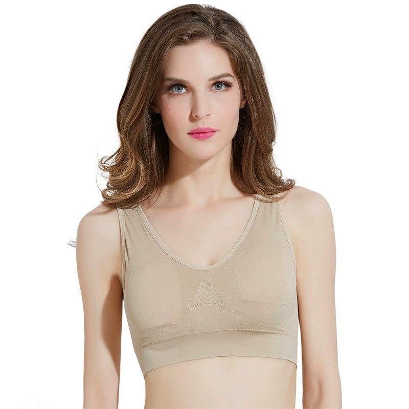 Factory Direct Sales of Large Size Underwear, Vest-Style, Wire-Free, Zero-Restriction, Seamless Bras, Sports Bras for Middle-Aged and Elderly People