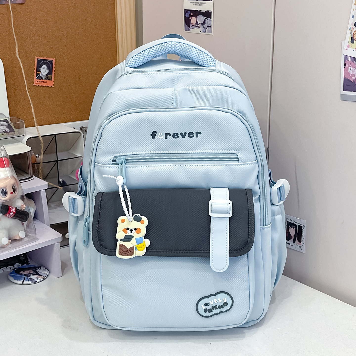 2026 estudiantes de secundaria mochila de hombro para viajar, nueva moda, mochila de estudiantes ligera y portátil de gran capacidad, encantadora