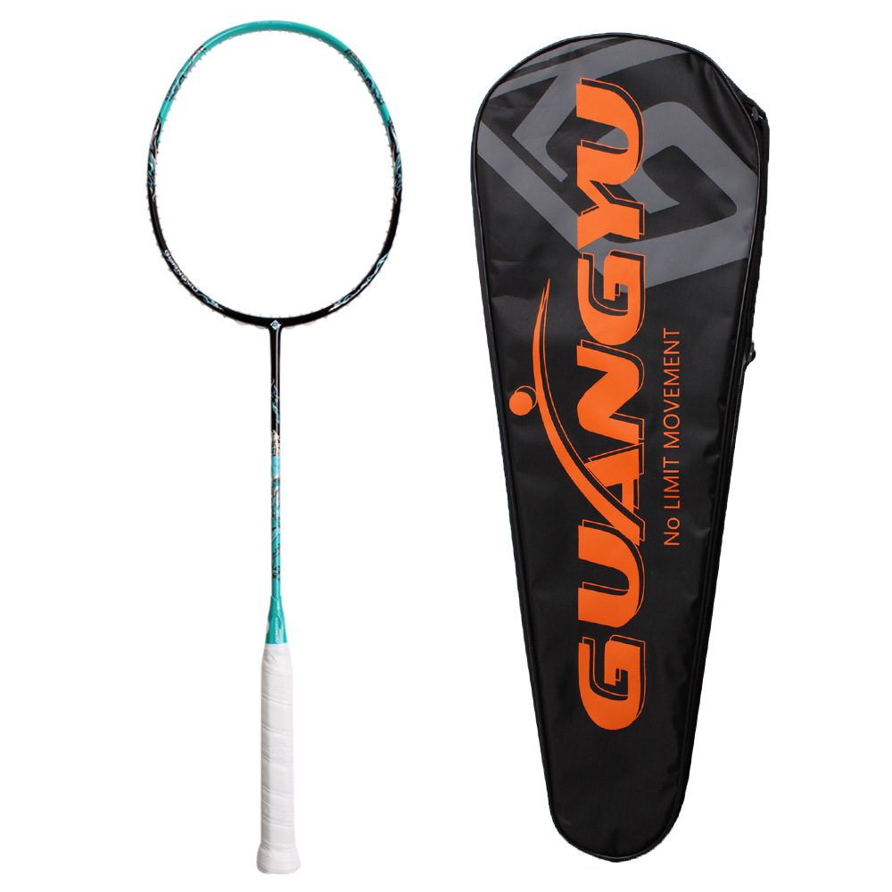 Lätt badmintonracket i kolfiber med hög spänning offensiv_voghion.com