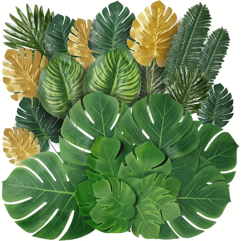 Hawaii DIY tropical leaves 8 kinds of 41 set l green plants beach…