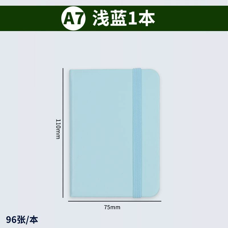 Portable Pocket Notebook A6/A7, Elastic Band Closure, Multi-Color Covers
