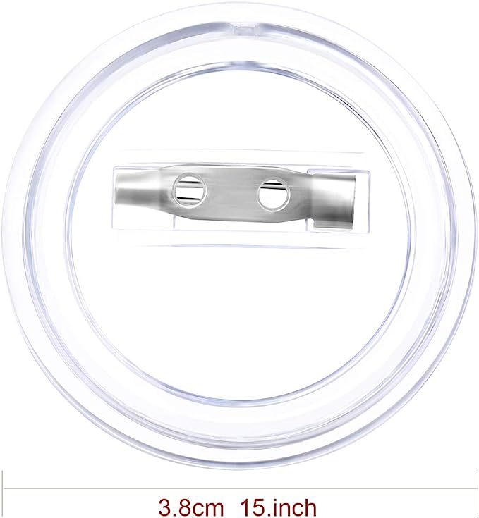 Manufacturer's Own Transparent Plastic Badge, Acrylic Round Badge, Transparent Blank, Button-type Back