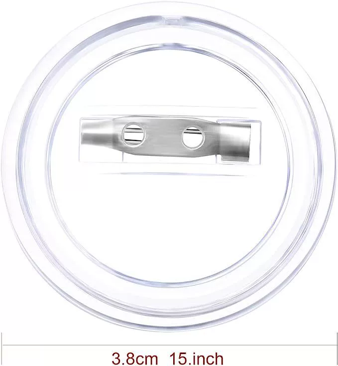 Производитель производит прозрачные пластиковые значки, акриловые круглые значки, прозрачная заготовка, задняя часть на пуговицах.