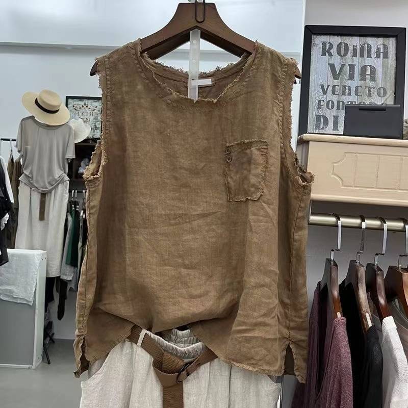 Summer Japanese solid color colored thin trend fashionable vest for…