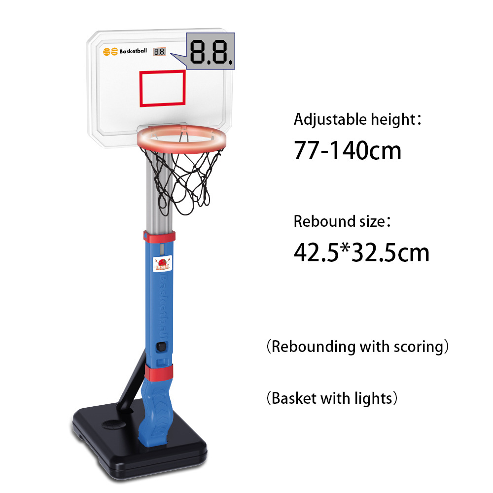 Soporte de baloncesto de piscina 4 en 1 transfronterizo, juego de puntuación de iluminación de juguete, anillo de iluminación, juego de deportes al aire libre de béisbol