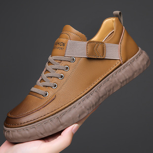 Para Shoes Men's 2025 New Genuine Leather Casual Shoes Men's Soft Sole Shoes Fashionable Driving Shoes Non-Slip Sports Shoes