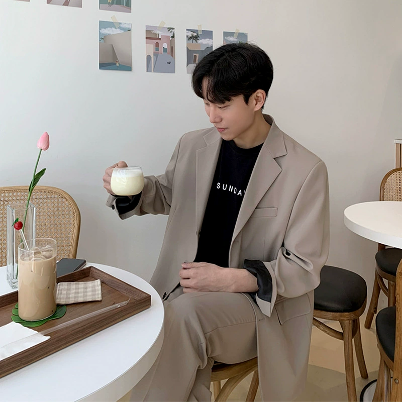 Мужской костюм MYQ, мужской осенний Новый корейский модный Свободный Универсальный пиджак, повседневный модный брендовый маленький костюм, Топ