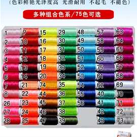 冰丝线涤纶丝线手工刺绣线缠花线流苏线鞋垫手鞠球缝纫机线可选色