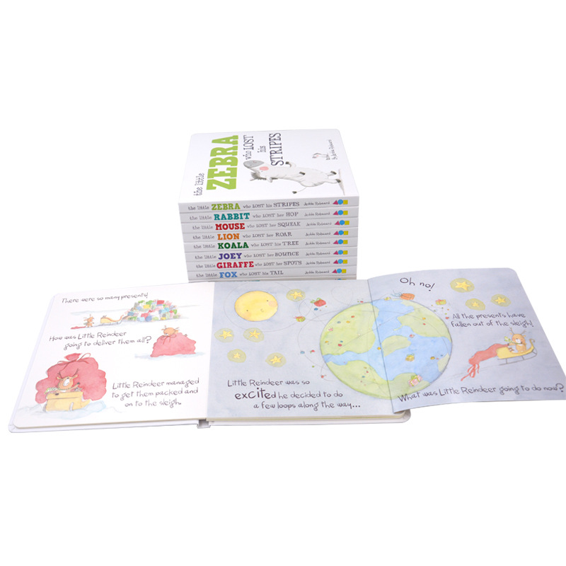 精装对裱书印刷 皮革板纸书生产 儿童益智可点读套装书源头厂家