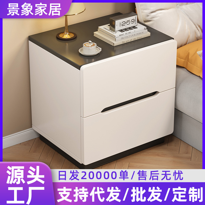 Mesa de cabecera simple y moderna para el hogar almacenar gabinete de alquiler de habitaciones pequeño gabinete de cabecera del dormitorio