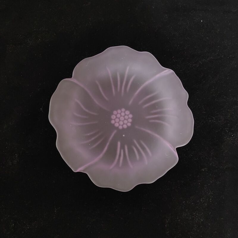 彩玻璃家用茶盘琉璃花瓣小托盘点心盘水果盘日式功夫茶道干果盘子|undefined
