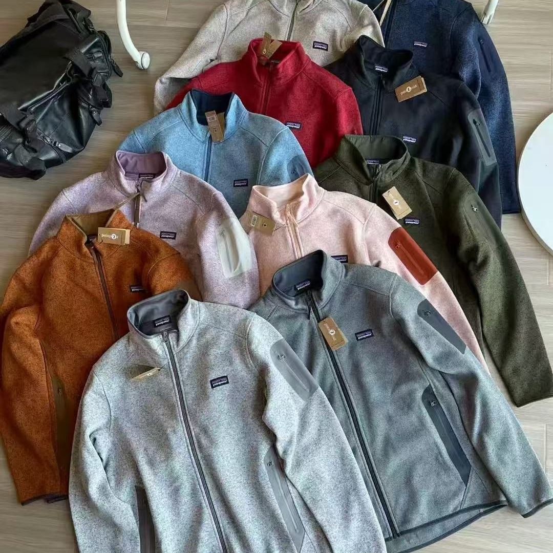 High Version Full-Color Stand-Up Collar Top Fleece Jacket Outdoor Sports Warm Fleece-Lined Men's and Women's Stand-Up Collar Sweatshirt Jacket