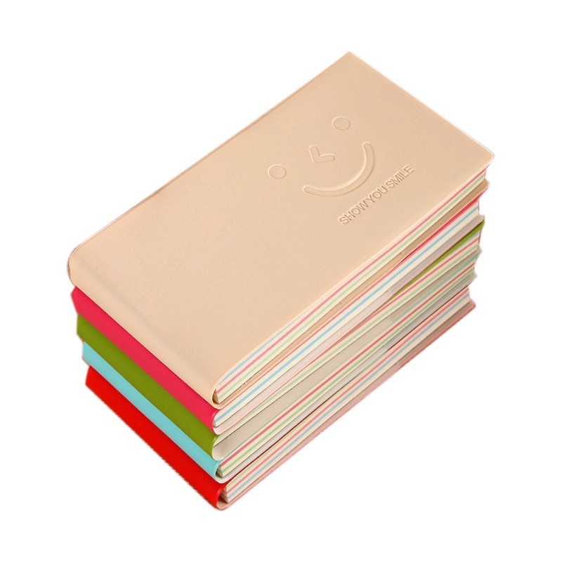 Cutie coreano sonriente cuaderno papelería mini larga cuaderno de notas portátil puede DZLOGO