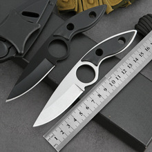 跨境热销户外小直刀多功能战术刀户外刀野营防身绑腿带鞘水果刀具