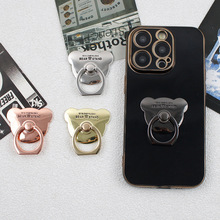 可爱小熊手机支架背贴式手机支撑架轻薄便携手指扣环圈壳通用卡扣