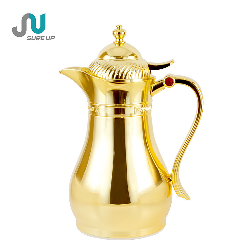 Customized Arabian Thermos Dala Coffee Pot Flask 24 Hours Keep Hot or Cold Vacuum Pot with Glass Lining