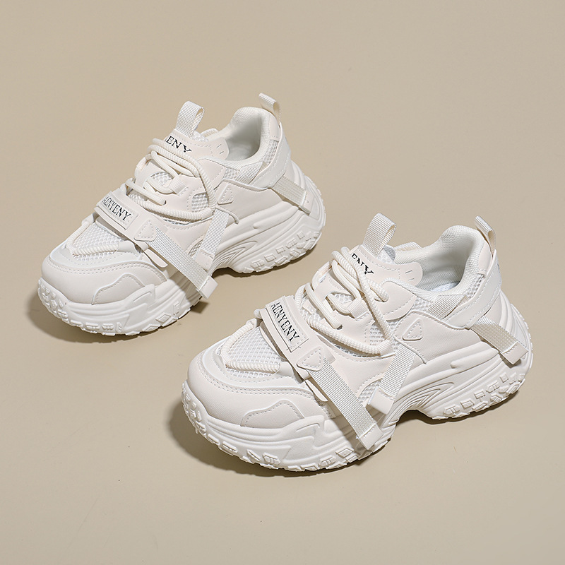 Zapatillas de Running con Plataforma para Mujer, PU, Suela de Caucho, con Aumento de Estatura, para Uso Diario