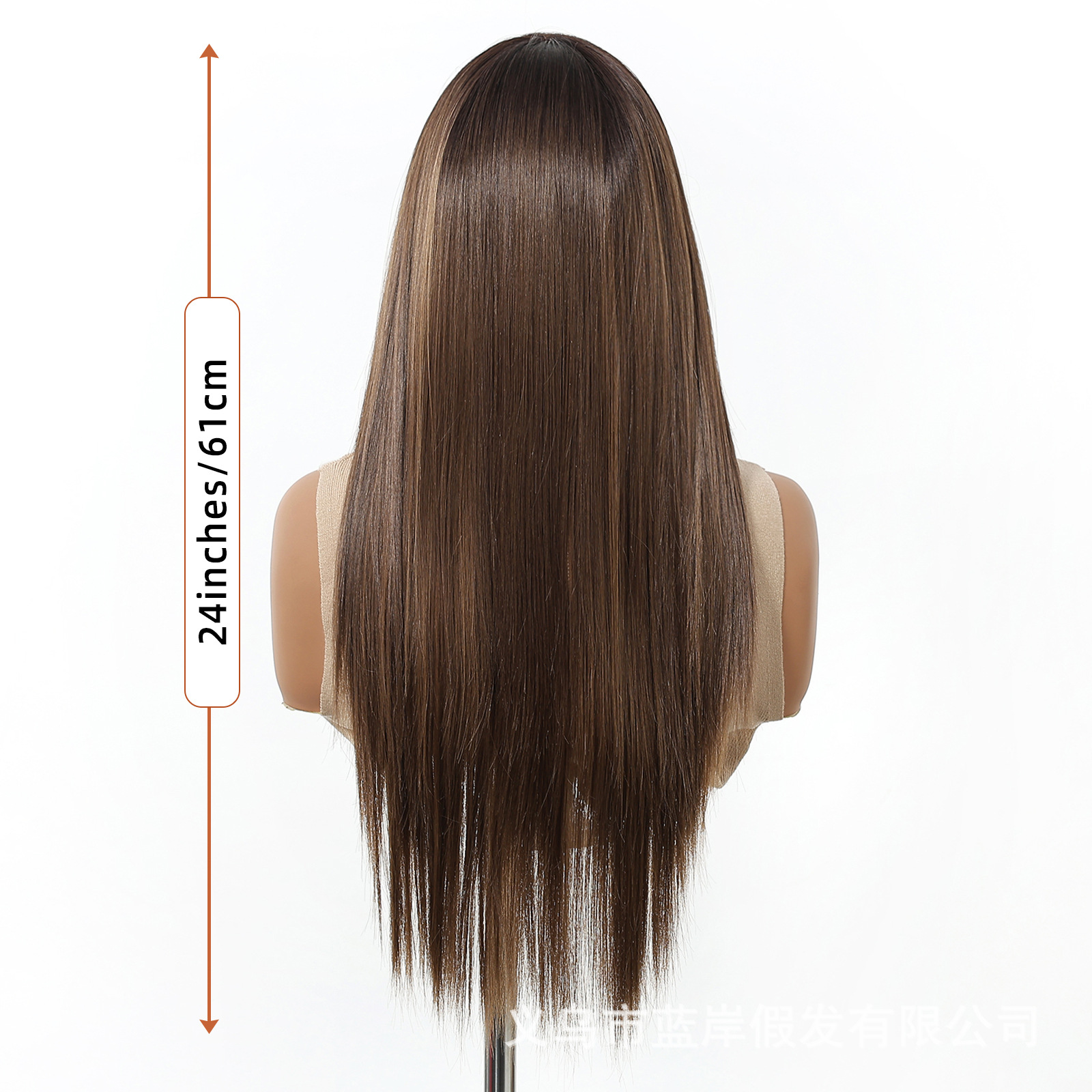 Peluca de encaje degradado de estilo europeo y americano 13*6 área grande con costura libre, pelo largo y liso, gancho de mano transpirable, gorras de malla, cubierta completa