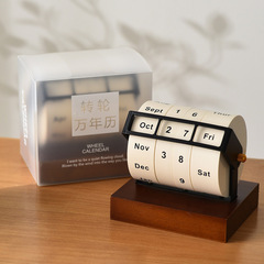 New Calendar Wheel Perpetual Calendar 2024 Large Rotating Office Desk Ornaments Desk Calendar DIY Can be Purchased by the Company