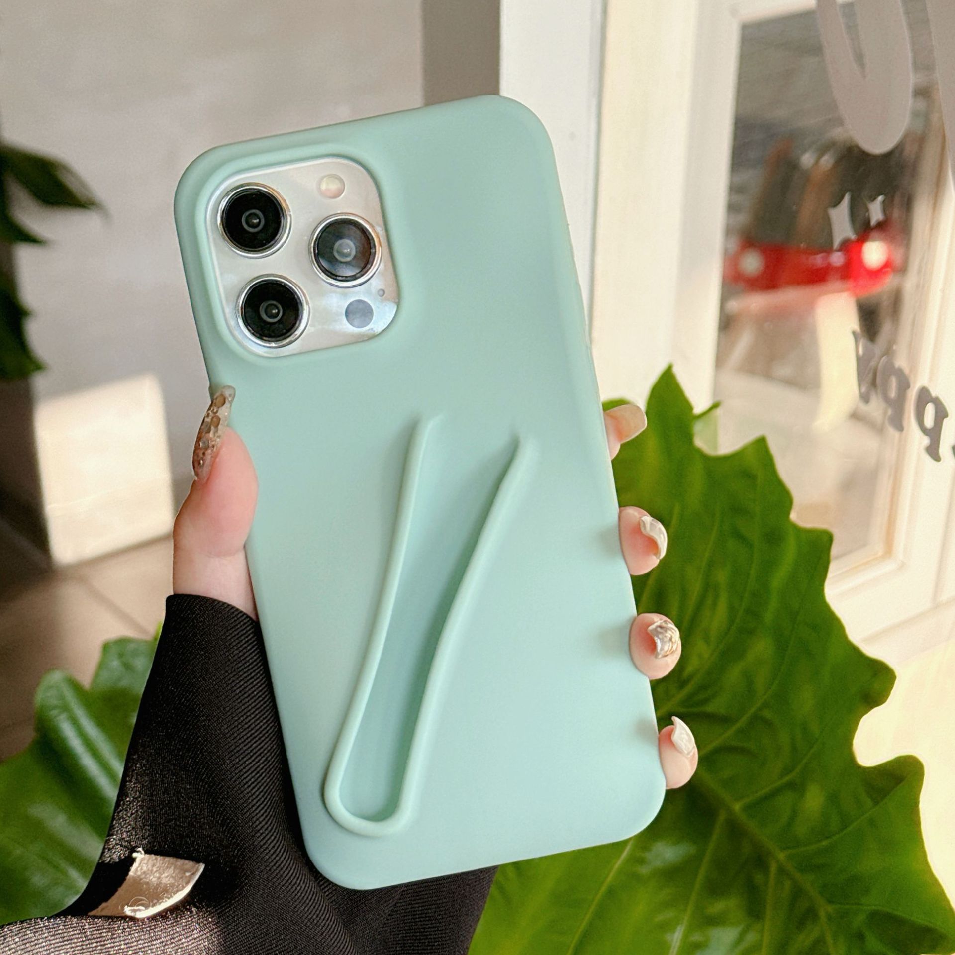 Silica Gel Solid Color Cute Sweet Phone Cases Phone Accessories display picture 8