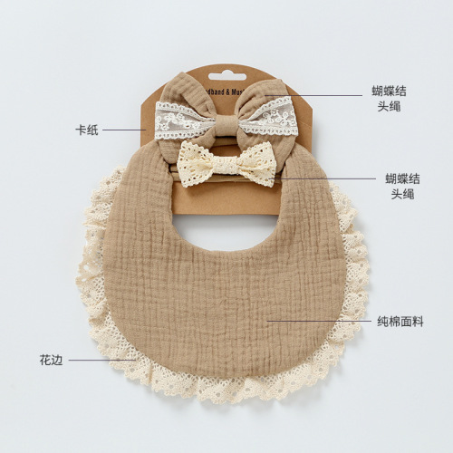 Baby pure cotton gauze bib saliva napkin baby anti-vomiting newborn bib for men and women all seasons absorbent bib spring and autumn