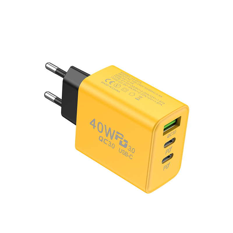 New USB+2PD Type-c Mobile Charger Multi port American, European, and British Travel Fast Charging Head_voghion.com