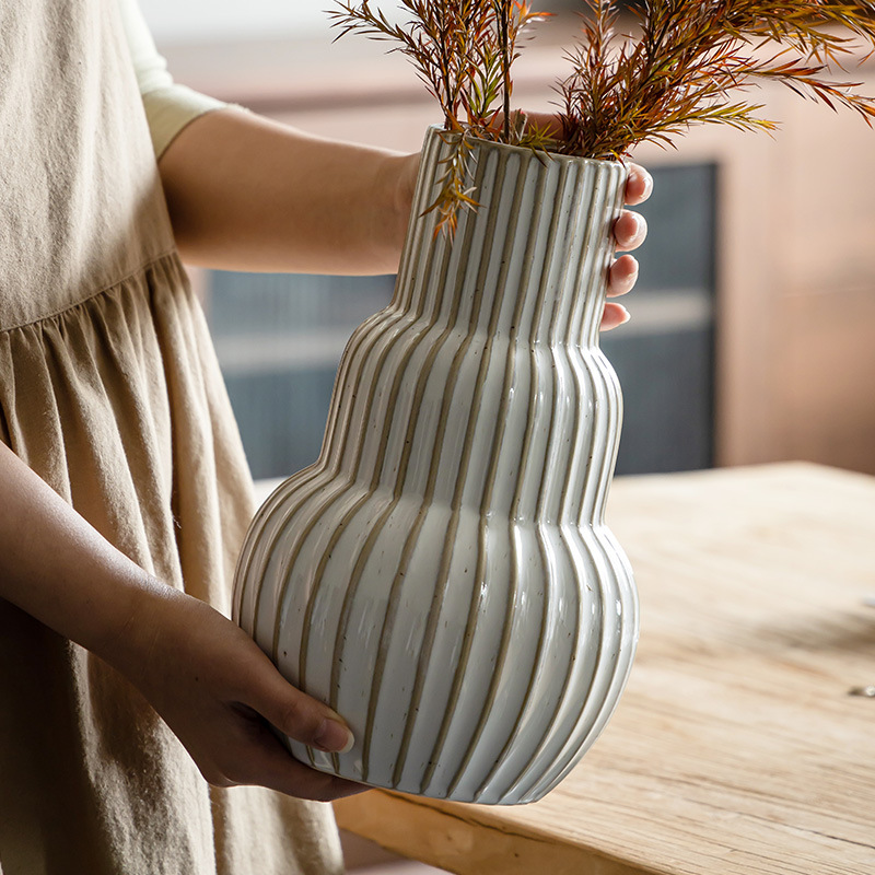 Jarrón de cerámica, arreglo floral creativo de diámetro pequeño, arreglo floral de escritorio, pieza grande para el hogar, adornos para sala de estar, nuevo estilo chino