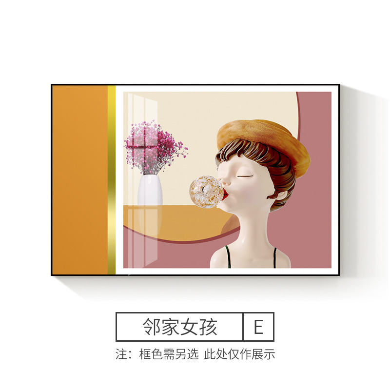 Caja de medidor eléctrico pintura decorativa moderna minimalista caja de puerta eléctrica que cubre la luz caja de distribución de lujo colgando pintura restaurante flip que cubre mural