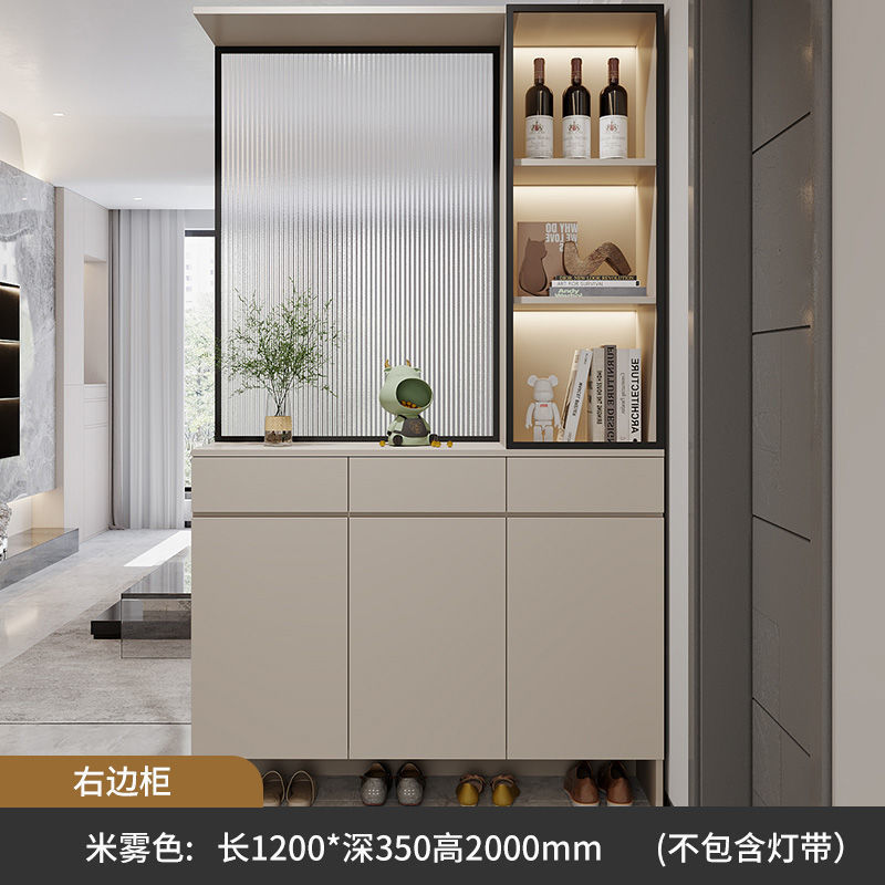 エントリーパーティションキャビネット、ワインキャビネット、モダンでシンプルな長虹ガラススクリーンキャビネット、エントランスキャビネット、シューズキャビネット、一体型リビングルーム|undefined