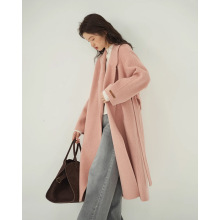 极简风系带羊毛呢大衣多巴胺焕新3色不起球短顺毛呢外套